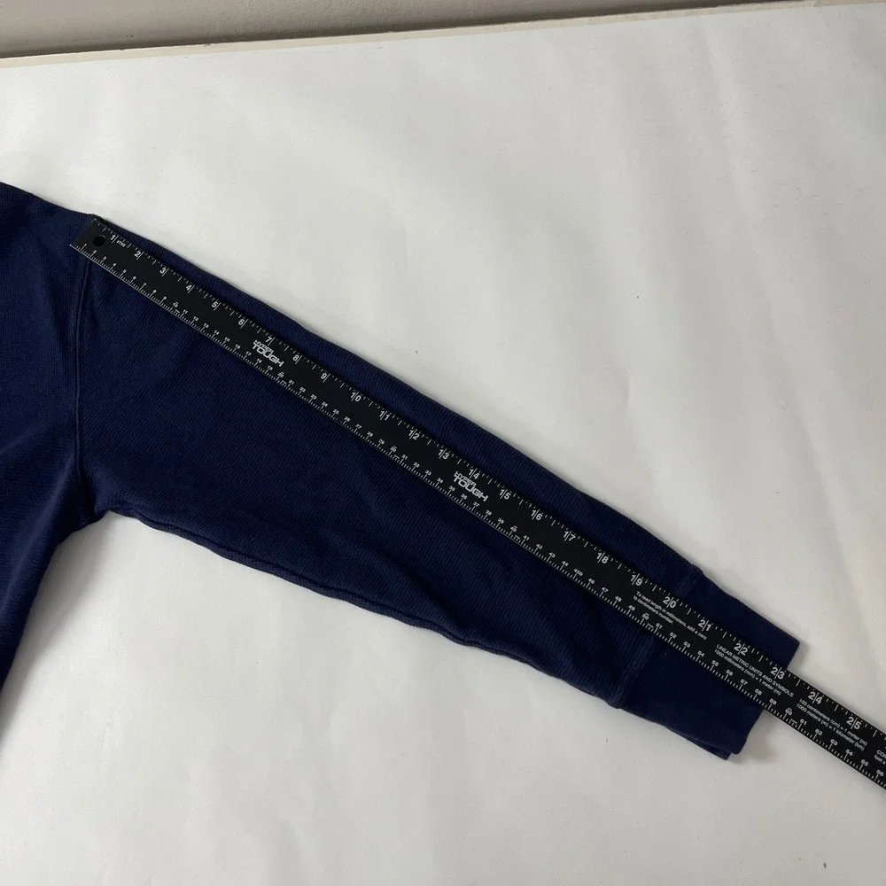 Polo Ralph Lauren Shirt Mens Large Blue Thermal Waffle Knit Long Sleeve Outdoor